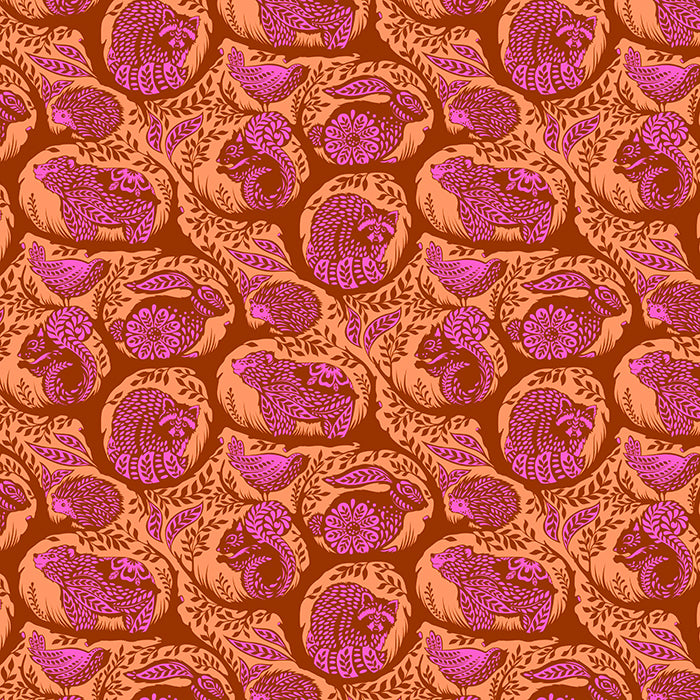 Tula Pink Slow and Steady, Grandstand Orange Crush by the