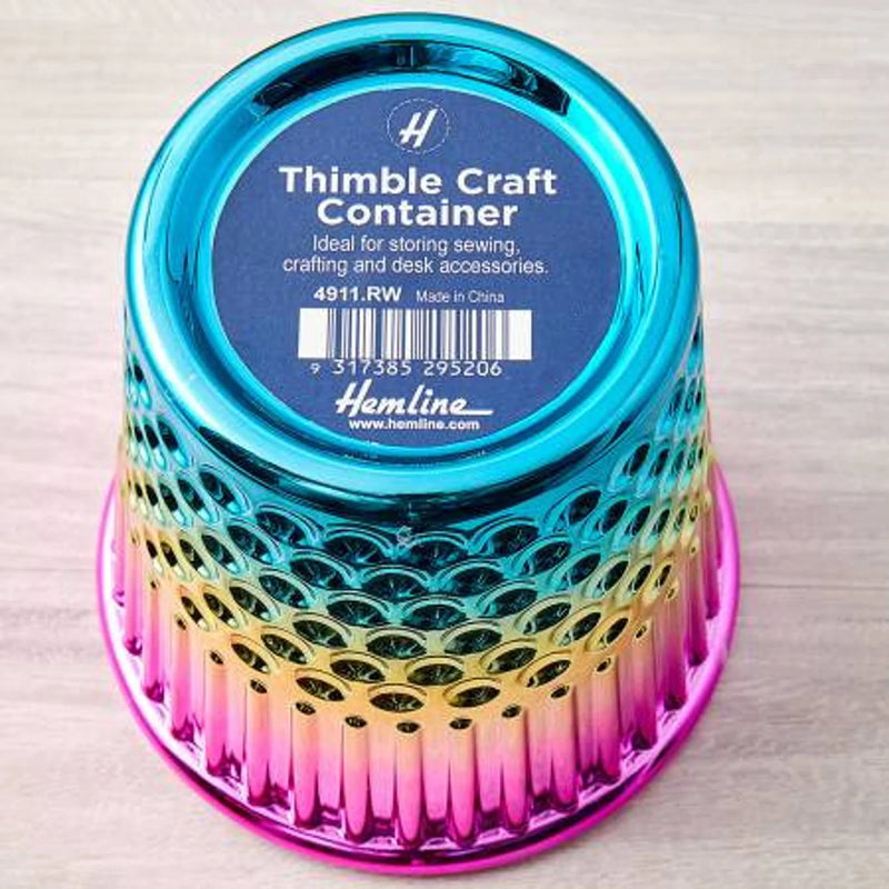 Rainbow Thimble Cup! Keep your Sewing Supplies Handy!