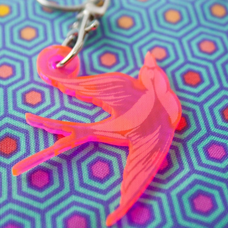 Tula Pink Bird Key Fob