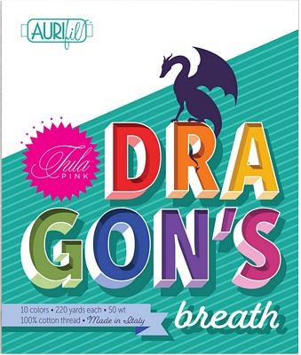 Tula Pink Dragon's Breath Aurifil Thread Collection, 10 small spools 50wt.