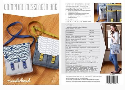 Campfire Messenger Bag Sewing Pattern by Noodlehead