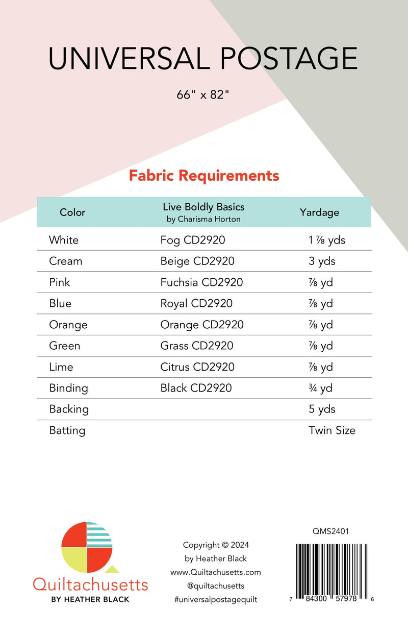 Universal Postage by Quiltachusetts