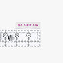 Eat Sleep Sew Sew-on Cotton Labels by KATM, pack of 6