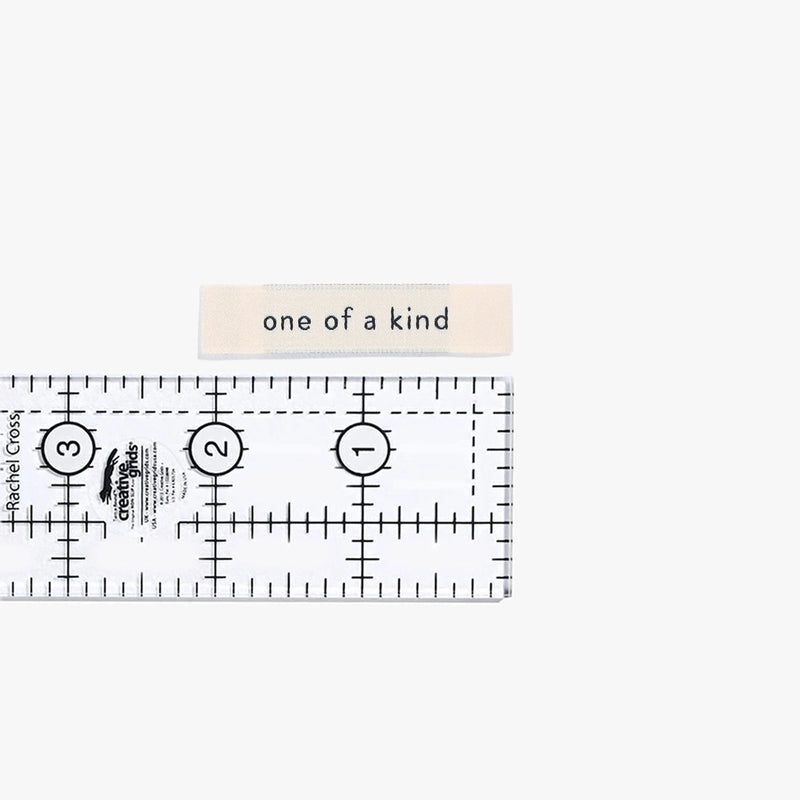 One of a Kind, Sew-on Cotton Labels by KATM, pack of 6