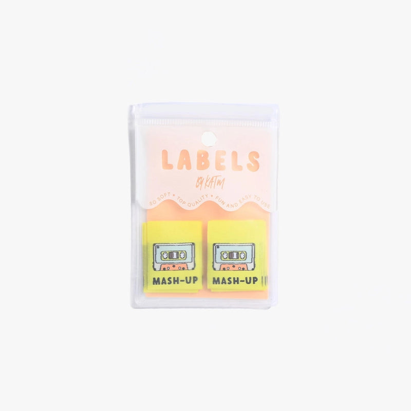 Mash-Up, Sew-on Cotton Labels by KATM, pack of 6