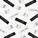 Circa 2025, Sew-on Cotton Labels by KATM, pack of 6