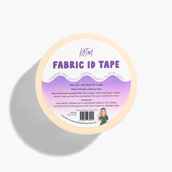 Fabric ID Masking Tape Labels, by KATM, roll of 250