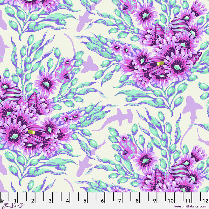 PREORDER Tula Pink's Shadow Sharks - Ultraviolet || Floral Reef *ETA April 2026*