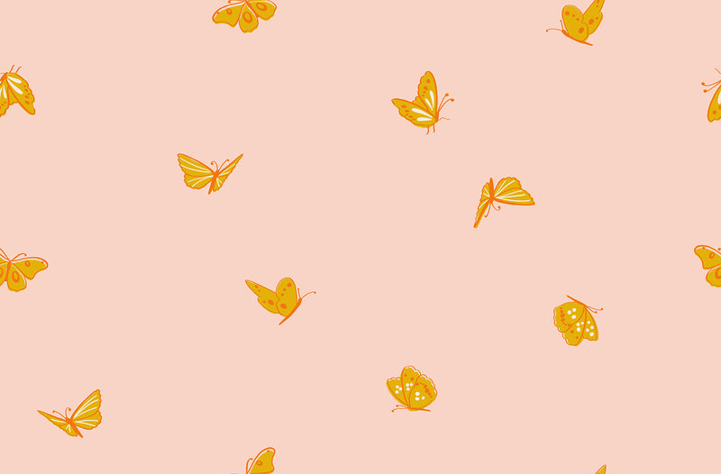 Flowerland by Melody Miller for Ruby Star Society - Butterflies in Vintage Pink