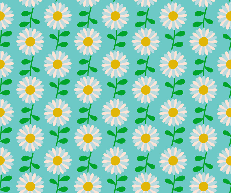 Flowerland by Melody Miller for Ruby Star Society - Field of Flowers in Turquoise