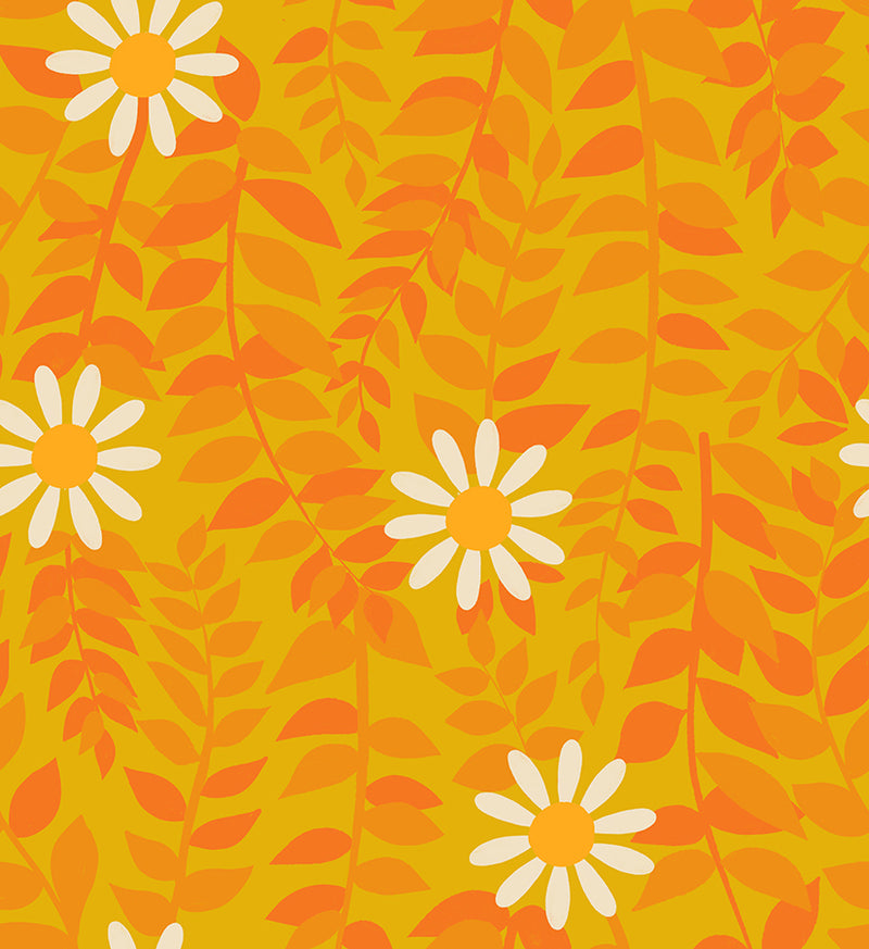 Flowerland by Melody Miller for Ruby Star Society - Daisies in Goldenrod
