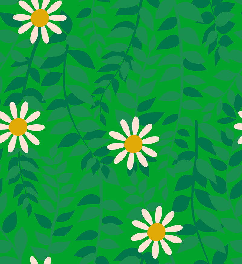Flowerland by Melody Miller for Ruby Star Society - Daisies in Verdant