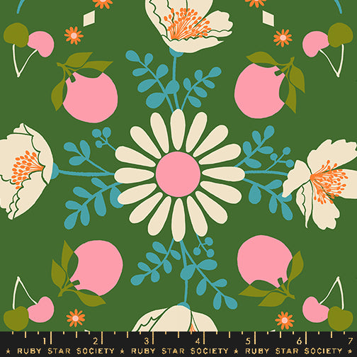 Melody Miller, Juicy, for Ruby Star Society, Poppy Garden in Sarah Green