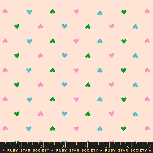 Best Day Ever, Hearts in Peach Cream, by Melody Miller - Ruby Star Society