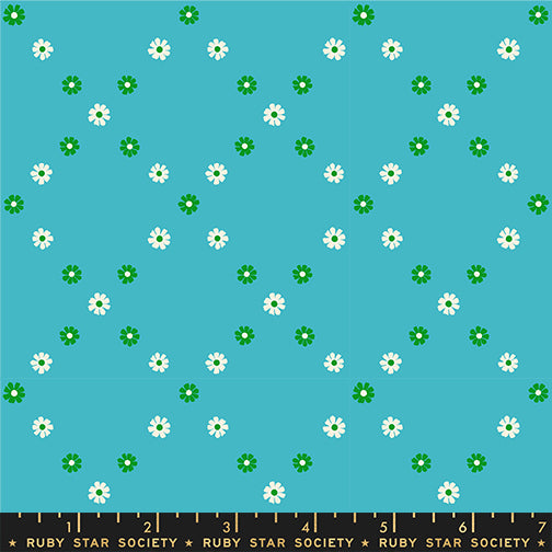 Best Day Ever, Diamond Flowers in Dark Turquoise, by Melody Miller - Ruby Star Society
