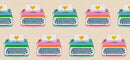 Best Day Ever, Canvas Typewriters in Natural, by Melody Miller - Ruby Star Society