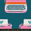 Best Day Ever, Canvas Typewriters in Teal, by Melody Miller - Ruby Star Society