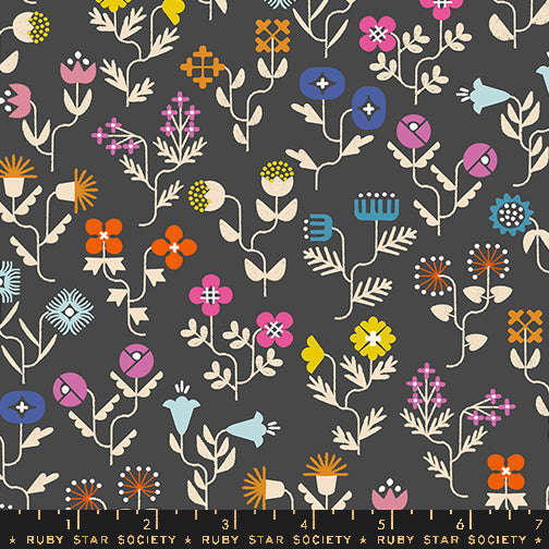 Salutations, Forget Me Not in Soft Black, by Rashida Coleman-Hale For Ruby Star Society