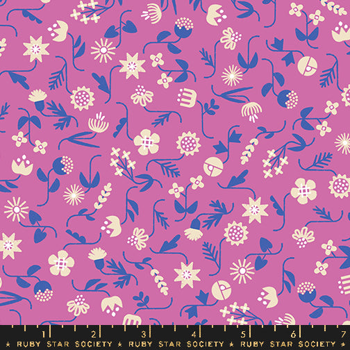 Salutations, Flowery Florals in Heliotrope, by Rashida Coleman-Hale For Ruby Star Society