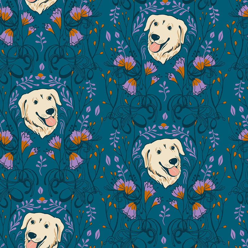 Dog Park by Sarah Watts for Ruby Star Society, Golden Garden in Teal