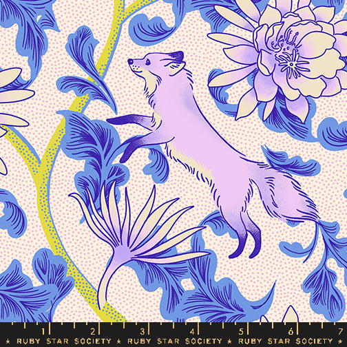 Glow Garden, Fox Bloom in Natural, by Sarah Watts - Ruby Star Society