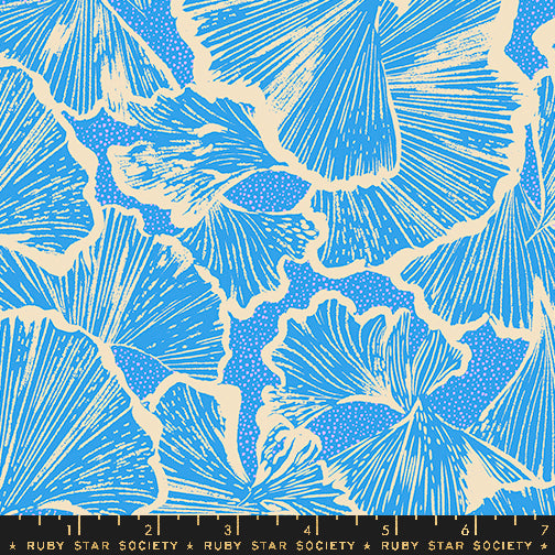 Glow Garden, Ginko in Lindley Blue, by Sarah Watts - Ruby Star Society