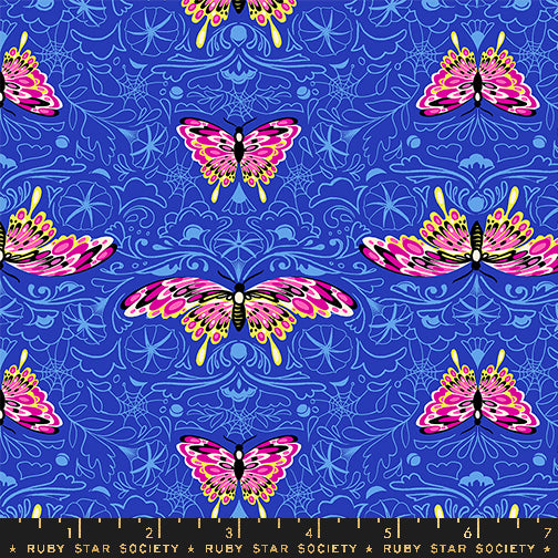 Glow Garden, Morning Moth in Blacklight, by Sarah Watts - Ruby Star Society