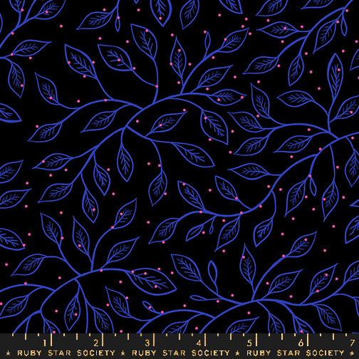 Glow Garden, Wandering Vine in Black, by Sarah Watts - Ruby Star Society