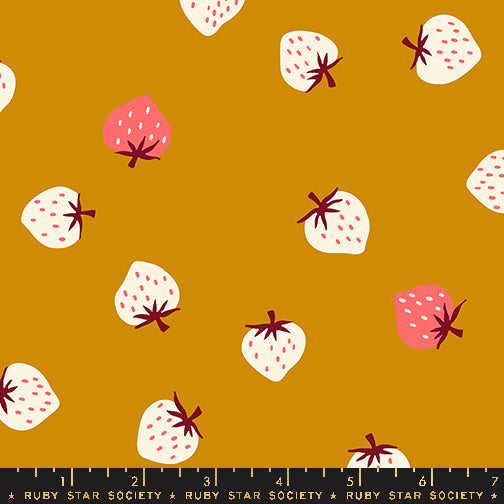 Strawberry, Strawberry Toss in Butterscotch, by Kimberly Kight for Ruby Star Society