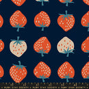 Strawberry, Strawberry Canvas in Navy by Kimberly Kight for Ruby Star Society