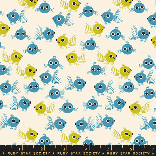 Animal Animal Goldfish in Vintage Blue - by Ruby Star Society