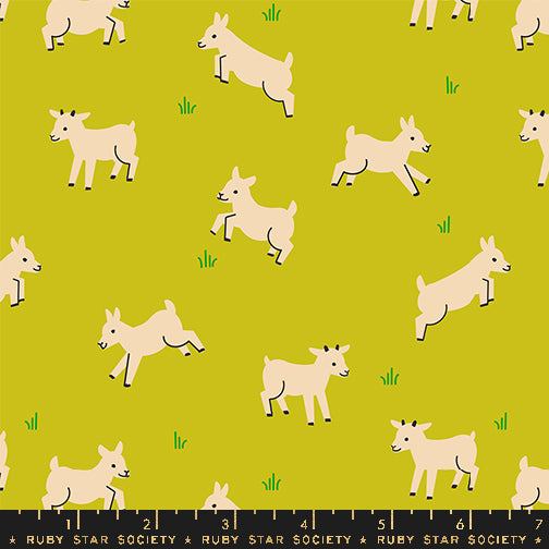 Animal Animal Baby Goats in Pistachio - by Ruby Star Society