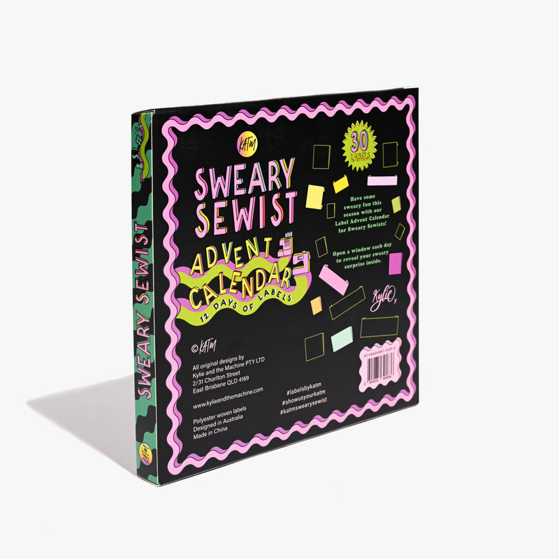 PREORDER - KATM 2025 Sweary Label Advent Calendar, 12 windows, 30 Labels