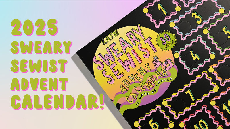PREORDER - KATM 2025 Sweary Label Advent Calendar, 12 windows, 30 Labels