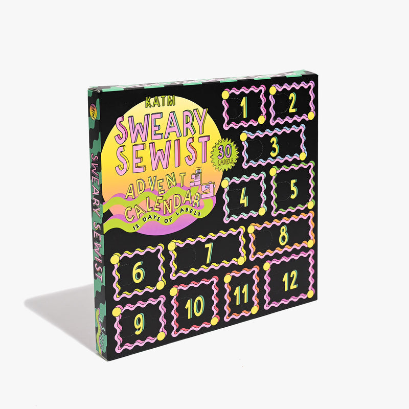 PREORDER - KATM 2025 Sweary Label Advent Calendar, 12 windows, 30 Labels