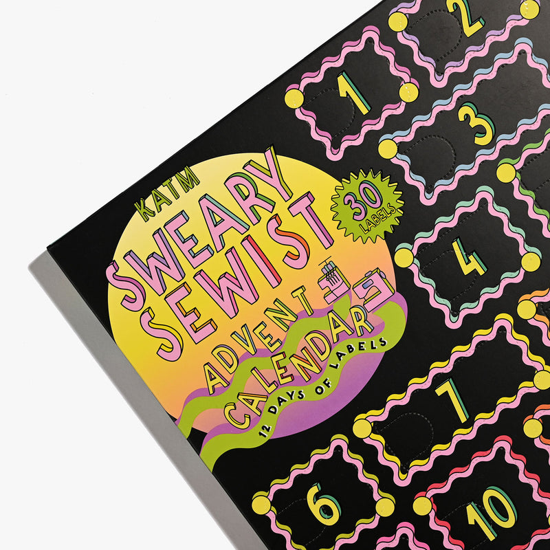 PREORDER - KATM 2025 Sweary Label Advent Calendar, 12 windows, 30 Labels