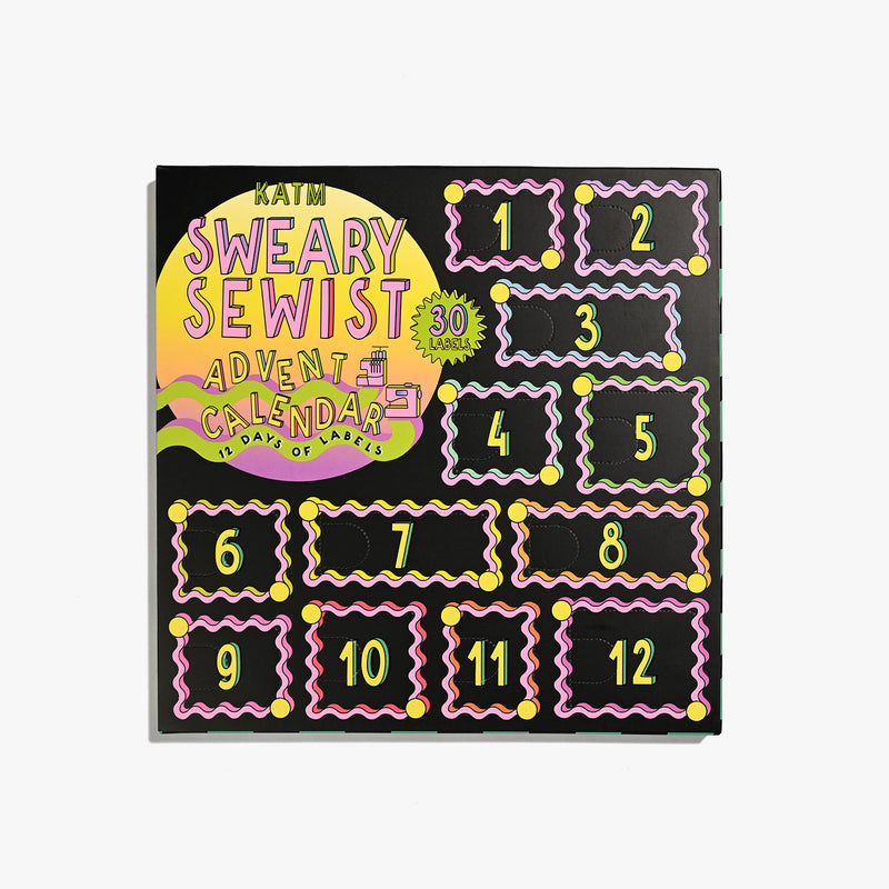 PREORDER - KATM 2025 Sweary Label Advent Calendar, 12 windows, 30 Labels