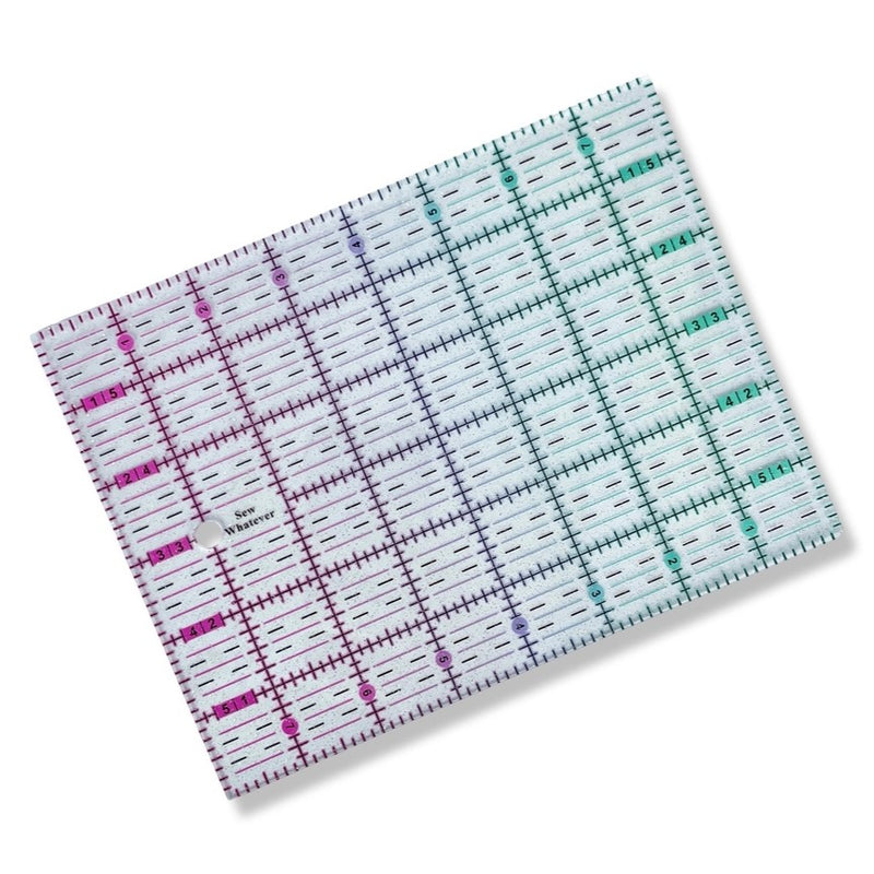 Teal to Pink Glitter 6" x 8" Ruler