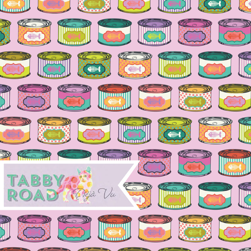 PREORDER Tula Pink's Tabby Road Déjà Vu - Cat Snacks - Electroberry *July 2024