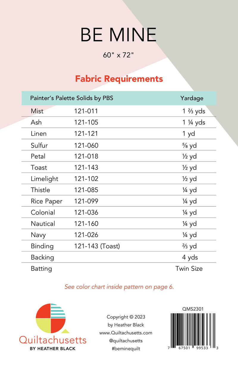 Be Mine Quilt Pattern by Quiltachuetts