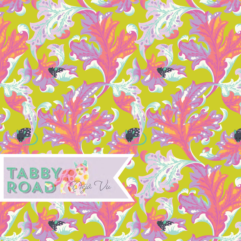 PREORDER Tula Pink's Tabby Road Déjà Vu -Eek - Electroberry *July 2024