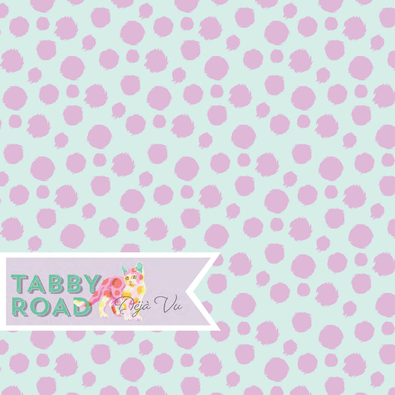 PREORDER Tula Pink's Tabby Road Déjà Vu -Fur Ball - Technomint *July 2024