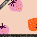 Strawberry, Strawberry Wideback 108" Quilt Backing in Peach by Kimberly Kight for Ruby Star Society