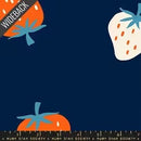 Strawberry, Strawberry Wideback 108" Quilt Backing in Navy by Kimberly Kight for Ruby Star Society