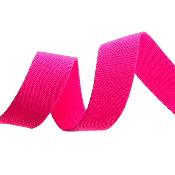 Tula Pink Neon EverGlow 1" Nylon Webbing - Cosmic Pink