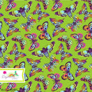 Tula Pink's Daydreamer Butterfly Kisses, Avocado