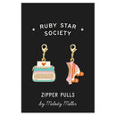 Ruby Star Society Designer Enamel Zipper Pulls!
