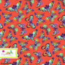 Tula Pink's Daydreamer Butterfly Kisses, Papaya