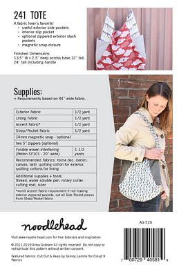 241 Tote Sewing Pattern by Noodlehead
