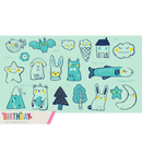 Birthday - Toys Panel Turquoise